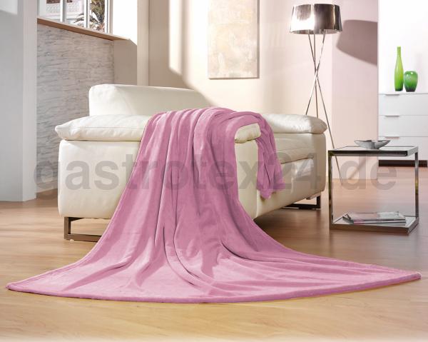 Mikrofaserdecke Memphis Premium altrosa